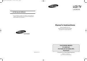 Manual Samsung LA23R51BX LCD Television