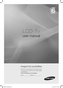 Manual Samsung LA60C650L1F LCD Television