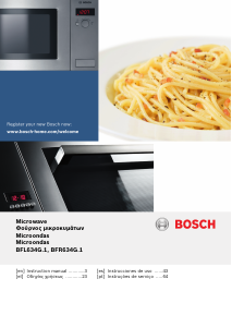 Manual de uso Bosch BFL634GS1 Microondas