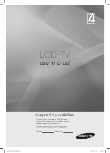 Manual Samsung LA32C450E1T LCD Television