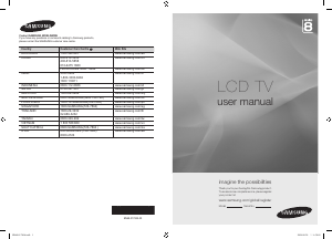Manual Samsung LA52A850S1R LCD Television