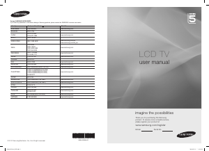 Manual Samsung LA37C530F1T LCD Television