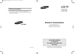 Handleiding Samsung LA27T51B LCD televisie