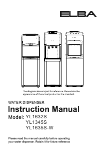 Manual Elba YL1635S-W Water Dispenser