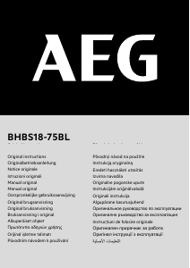 Kullanım kılavuzu AEG BHBS18-75BL Zımpara kayışı tezgahı