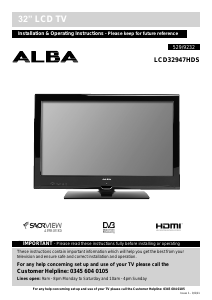 Handleiding Alba LCD32947HDS LCD televisie