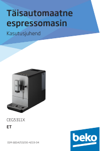 Kasutusjuhend BEKO CEG5311X Espressomasin