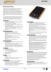 Mode d’emploi XT Power MP-S6000 Chargeur portable