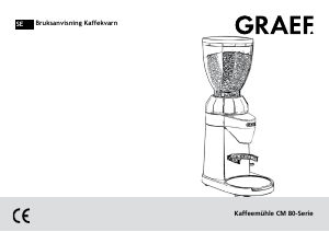 Bruksanvisning Graef CM 800 Kaffekvarn
