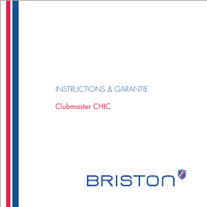 Mode d’emploi Briston ND Clubmaster Chic Montre