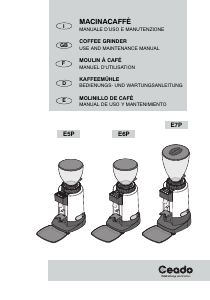 Manual de uso Ceado E5P Molinillo de café