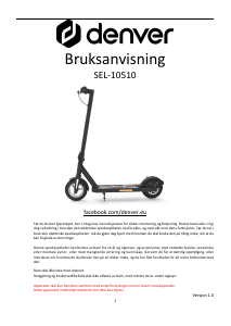 Bruksanvisning Denver SEL-10510W Elsparkesykkel