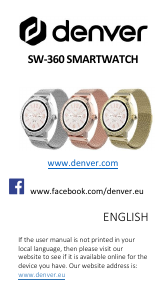 Mode d’emploi Denver SW-360GO Montre connectée