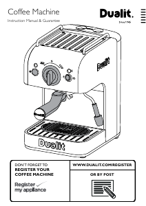 Handleiding Dualit DL999 Espresso-apparaat