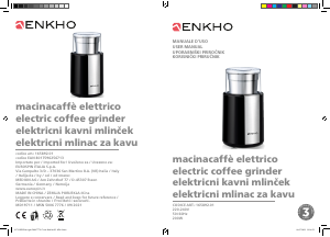 Priručnik Enkho 165892.01 Mlinac za kavu