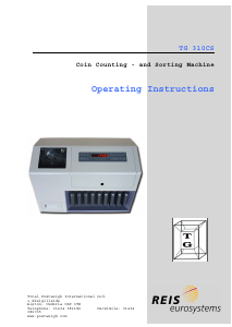 Manual Reis TG 310CS Coin Counter