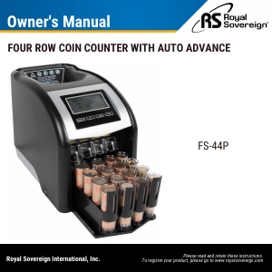 Handleiding Royal Sovereign FS-44P Munttelmachine