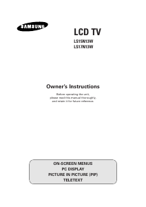 Manual Samsung LS15N13W LCD Television