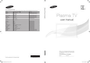 Manual de uso Samsung PA43H4000AW Televisor de plasma