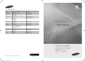 Handleiding Samsung PS50C7000YM Plasma televisie