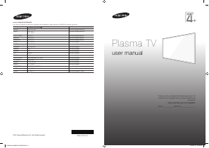 Manual Samsung PA43H4000AK Plasma Television