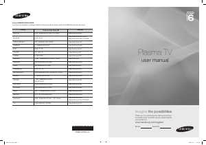 Manual Samsung PS58B680T6P Plasma Television