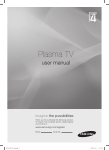 Handleiding Samsung PS50B450B1D Plasma televisie