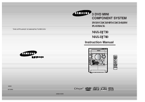 Manual Samsung MAX-DJ740F Stereo-set