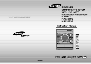 Manual Samsung MAX-DT95 Stereo-set