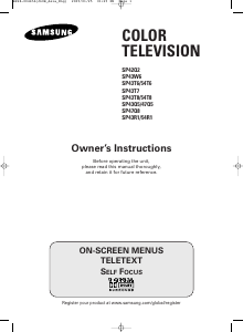 Manual Samsung SP-47Q8HL Television