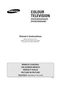 Manual Samsung SP62T6HF Television