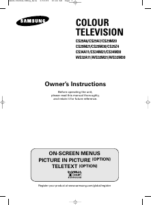 Manual Samsung WS-32M30BS Television
