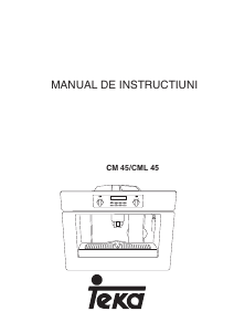 Manual Teka CML 45 Cafetieră