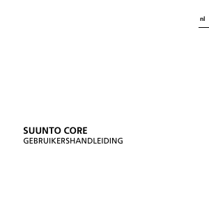 Handleiding Suunto Core Sporthorloge