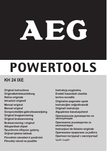 Manual AEG KH 24 IXE Martelo perfurador