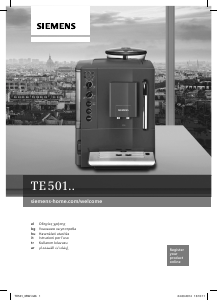 Kullanım kılavuzu Siemens TE501209RW Espresso makinesi