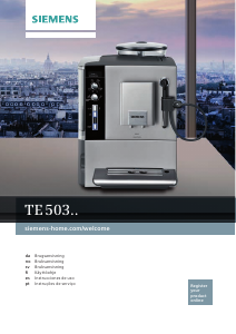 Manual de uso Siemens TE503201RW Máquina de café espresso