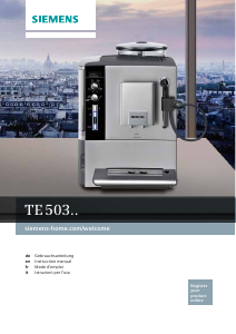 Bedienungsanleitung Siemens TE503521DE Espressomaschine