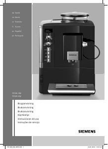 Manual de uso Siemens TE509201RW Máquina de café espresso