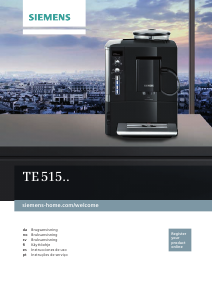 Manual de uso Siemens TE515201RW Máquina de café espresso