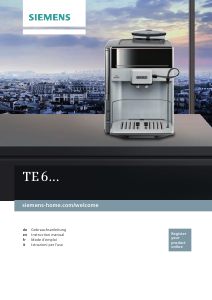 Manuale Siemens TE605209RW Macchina per espresso