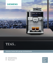 Manual de uso Siemens TE651209RW Máquina de café espresso