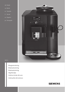 Käyttöohje Siemens TE711209RW Espressokeitin