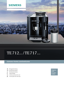 Manual de uso Siemens TE717209RW Máquina de café espresso