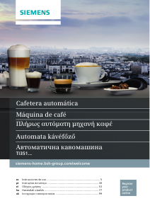 Manual de uso Siemens TI351209RW Máquina de café espresso