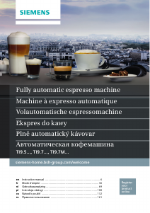 Manual Siemens TI915M89RW Espresso Machine