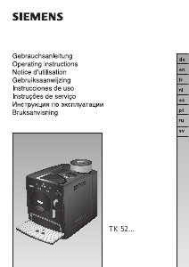 Bruksanvisning Siemens TK529NL Espressomaskin