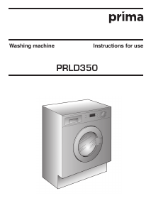 Manual Prima PRLD 350 Washing Machine