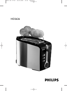 Manual Philips HD2626 Toaster