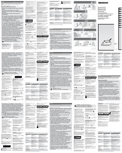 Bruksanvisning Siemens TB11309 Strykejern